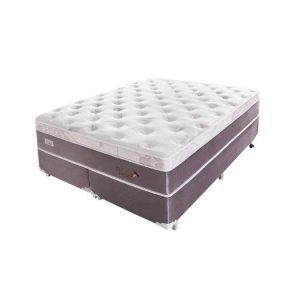 Conjunto cama box mais Colchão de Molas Ensacadas Plumatex VELVET em 3 tamanhos