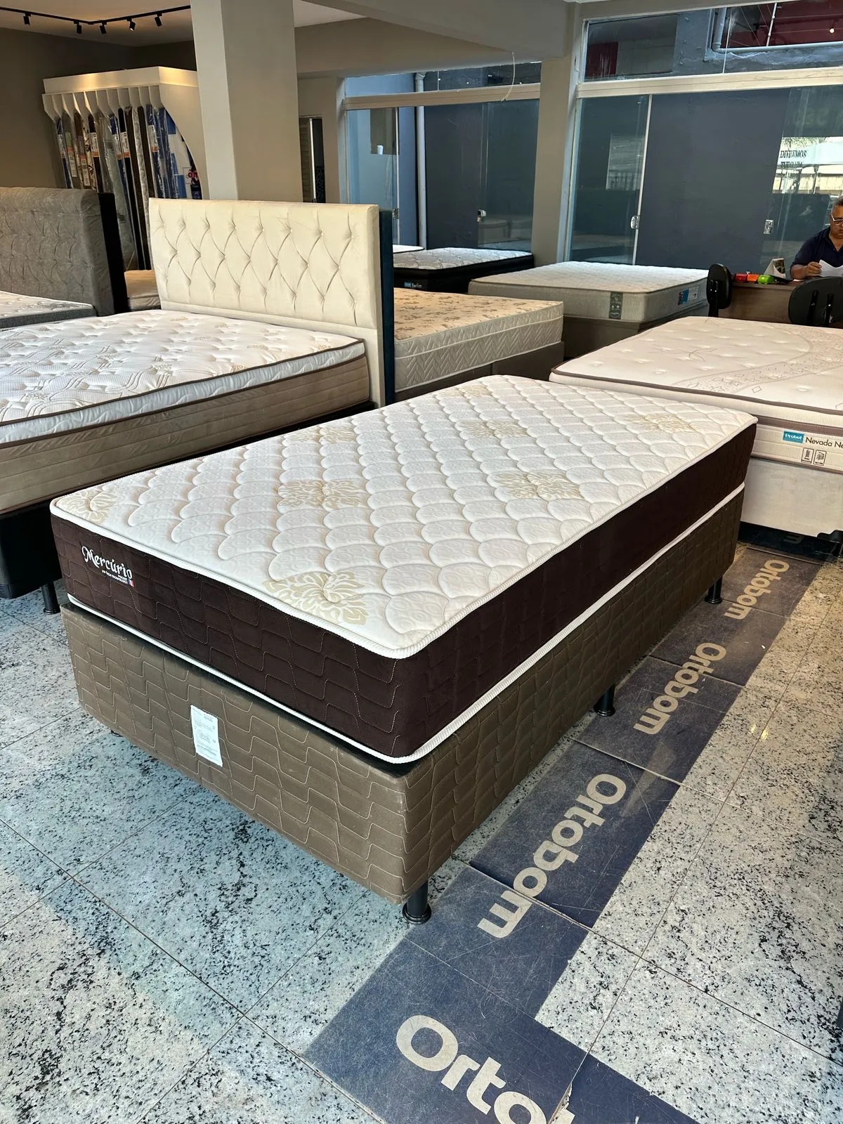 Conjunto Cama Box e Colchão Mercúrio Pocket Casal - 1.38x1.88 - Imagem 2